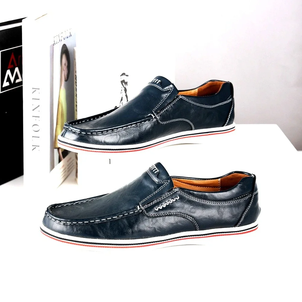 Men's Casual Loafers Moccasins Slip on Driving Shoes Blue MENS US‎ Size 10